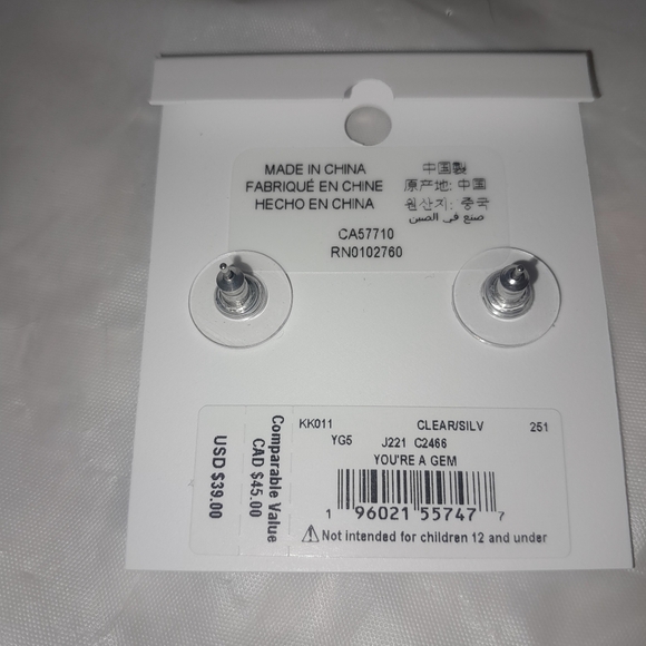 New Kate Spade Moon Earrings NWT - Picture 4 of 6